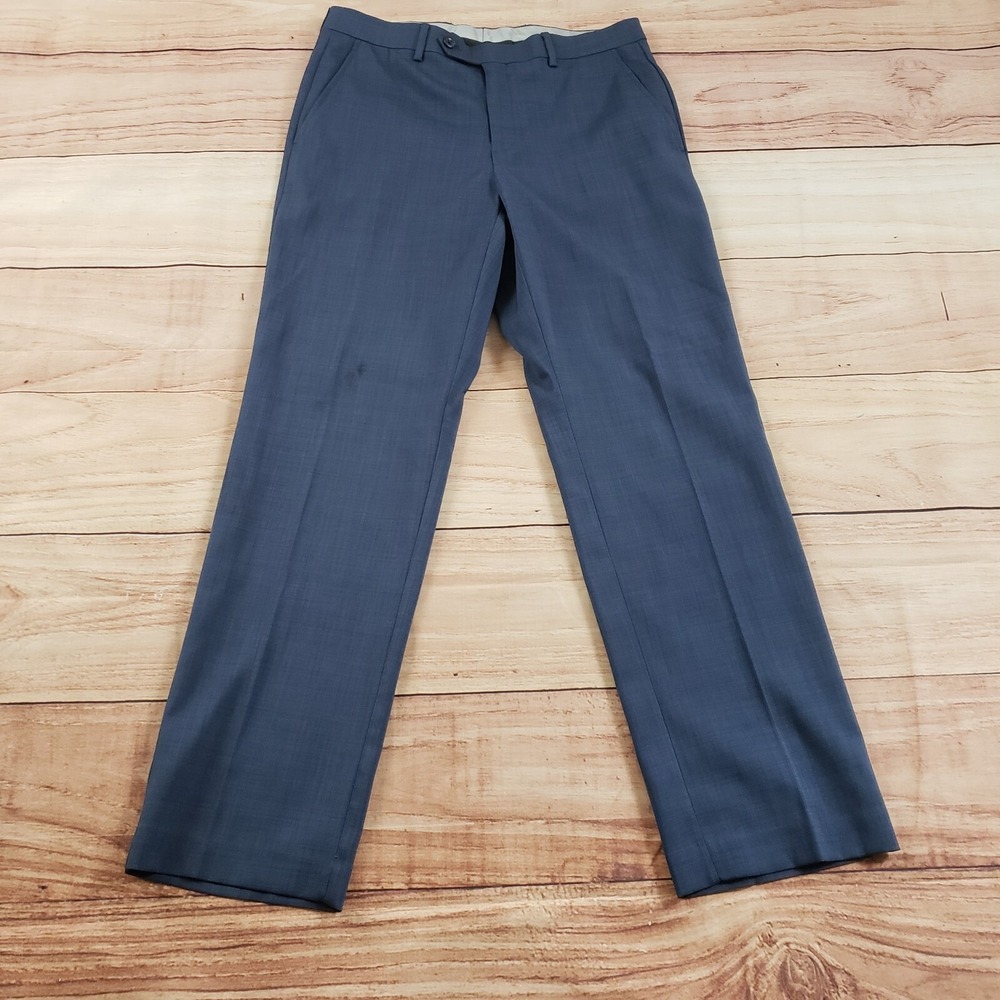 Michael Kors Pants Men 32x30 Blue Straight Chino Slacks OBusiness Casual Adult *